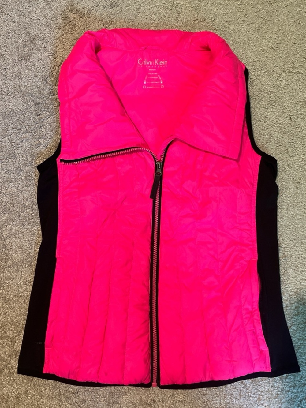 Calvin Klein Neon Pink Vest with Black Panels